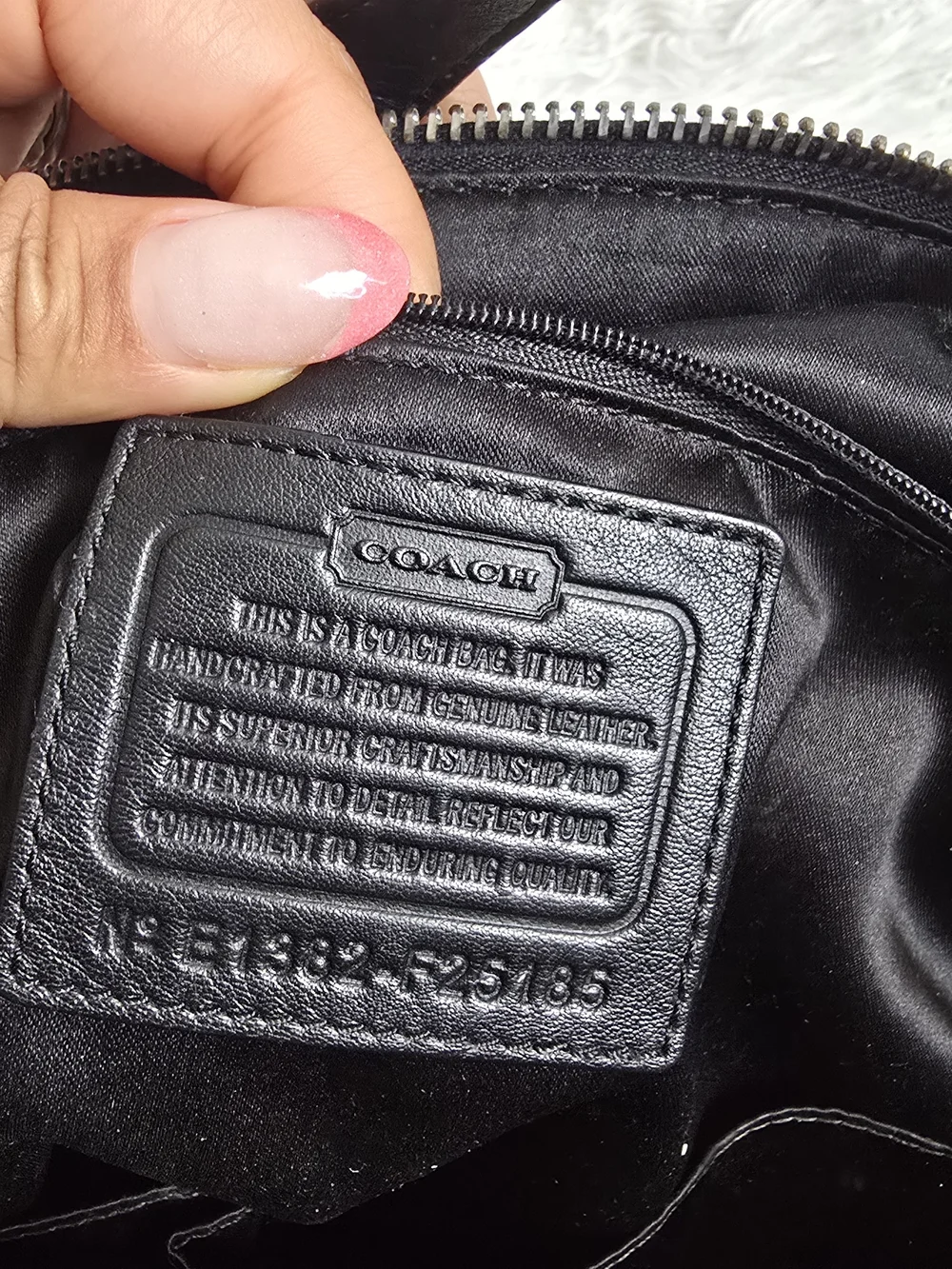 Coach Black Signature North/South Sachel Bag 25185